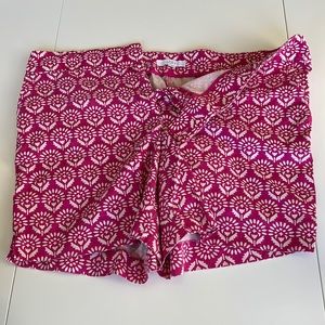Loft Size 14 Pink and White Floral Riviera Shorts